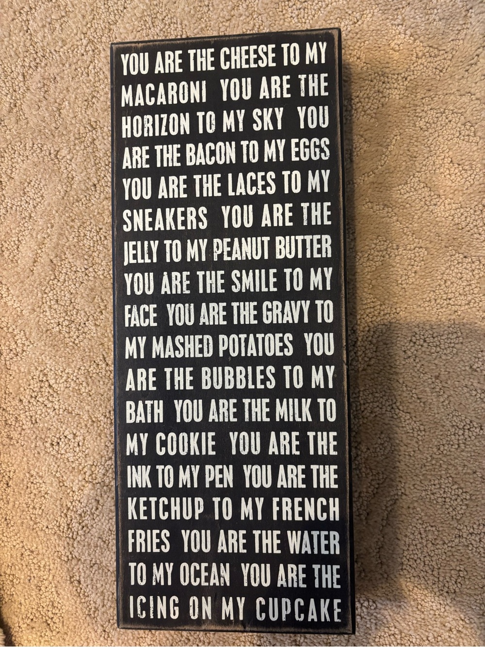 Primitives by Kathy Black and White Sentimental Phrase Wall Plaque